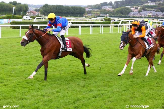 08/08/2025 - Clairefontaine-Deauville - Prix Mosimann - Dancing On My Own (Prix des Tournesols) : Arrivée